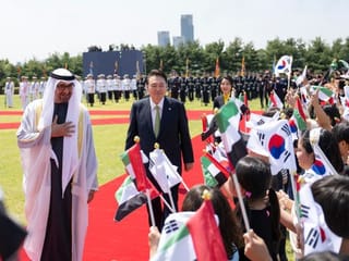 Photos: UAE President attends official reception in Korea