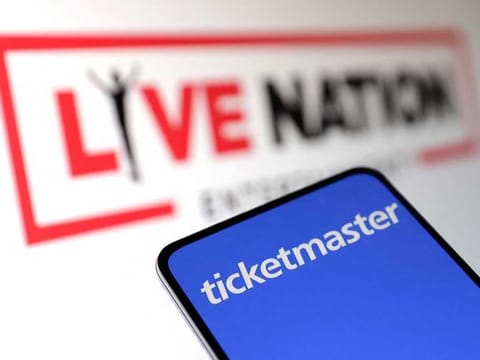 Live Nation Entertainment and Ticketmaster logos. Live Nation is working with law enforcement to investigate the breach and mitigate risks to users.