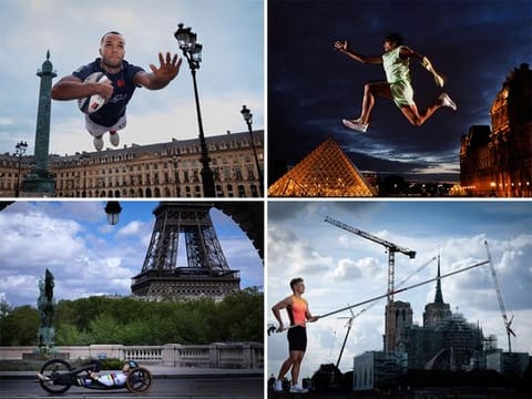 Paris 2024 Olympics: Athletes showcased at iconic landmarks across the French capital