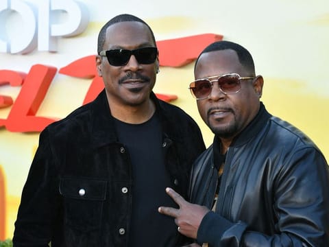 Eddie Murphy and Martin Lawrence at the premiere of their Netflix film ""Beverly Hills Cop: Axel F"