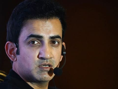 Gautam Gambhir, former Indian cricket player and front-runner for team India's head coach, gestures during an event in Kolkata on June 22, 2024. 