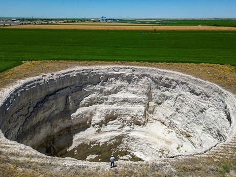 Photos: Sinkholes spread fear in Turkey's parched breadbasket
