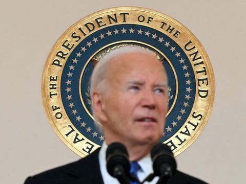 US President Joe Biden delivers remarks on the Supreme Court's immunity ruling at the Cross Hall of the White House in Washington, DC on July 1, 2024. 
