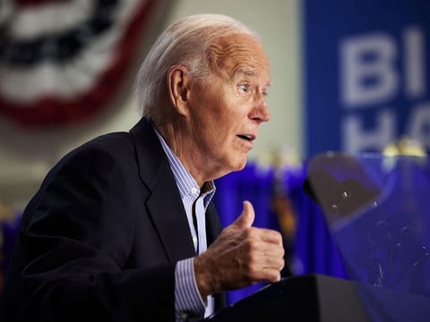 US President Joe Biden during a campaign event in Madison, Wisconsin, US, on Friday, July 5, 2024. 