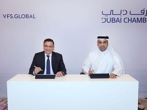 A Memorandum of Understanding (MoU) was signed between Dubai Chambers and VFS Global, the world’s largest visa outsourcing and technology service specialist for governments and their diplomatic missions. 