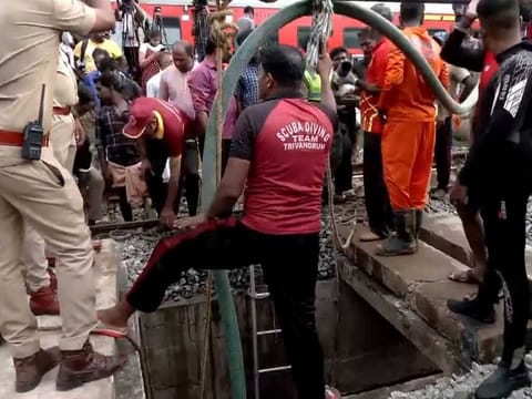 The missing worker, identified as Joy, was cleaning the canal for the city's municipal corporation when he was swept away by a sudden surge of water caused by heavy rains. 
