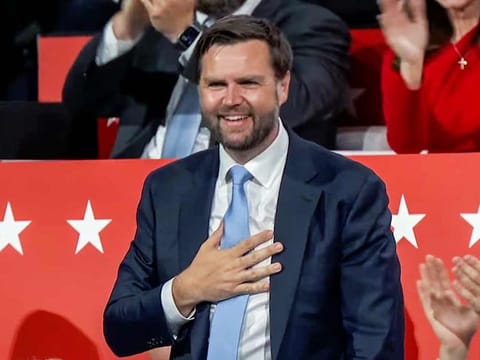 JD Vance during the Republican National Convention in Milwaukee 