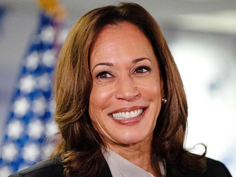 US Vice President and Democratic presidential candidate Kamala Harris speaks at her campaign headquarters in Wilmington, Delaware, on July 22, 2024. 