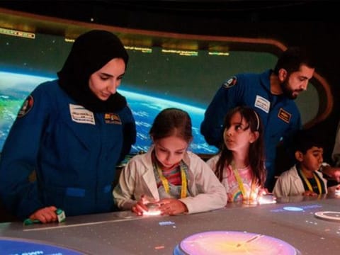 The astronauts shared insights into space travel, sparking the children’s curiosity.