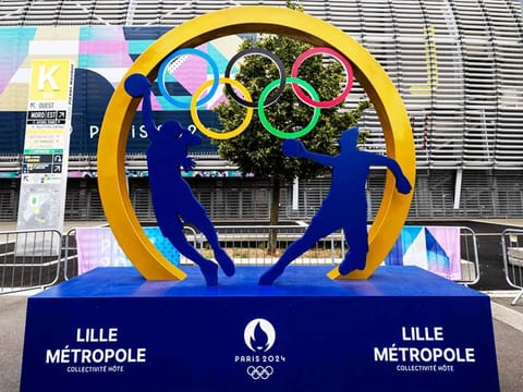 Stade Pierre-Mauroy in Villeneuve-d'Ascq, where some events of Paris 2024 Olympic Games are being held 