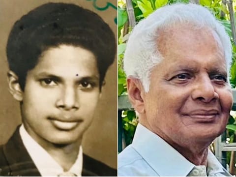 Kasim Pillai who came to the UAE in 1963 and served Dubai Customs for 59 years, died in Dubai at the age of 81. Photo on left was used on his first passport. 