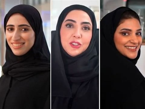 Eco-warrior trio at Dubai Airports: Maryam Alawadhi, Najla Alghammai and Sara Al Abdulla