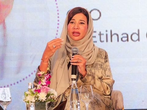 Raja Al Mazrouei, CEO of Etihad Credit Insurance at Emiratia