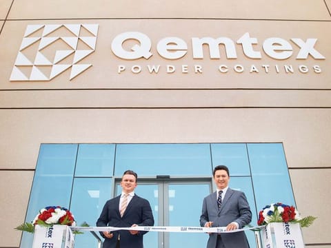 Qemtex CEO Alexandr Glukhov and Chairman of the Board of Directors Zhandos Temirgali