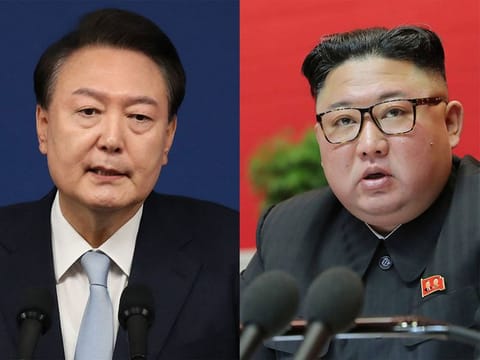 Yoon Suk Yeol and Kim Jong Un 