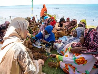 Jawaher Al Qasimi and the First Lady of Zanzibar discuss opportunities to boost humanitarian partnerships