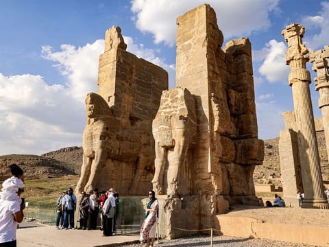At Persepolis, conservationists work relentlessly to combat the lichen infestation.