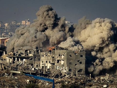File photo: Smoke rises during an Israeli military bombardment of the northern Gaza Strip on November 15, 2023, amid the ongoing battles between Israel and the Palestinian group Hamas.  