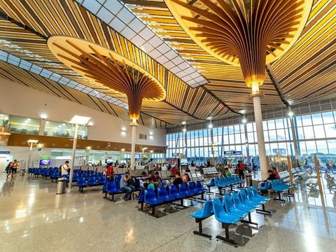 A view inside the passenger terminal of the Puerto Princesa International Airport in Palawan (IATA code: PPS), one of the 15 Philippine aviation facilities up for privatisation.