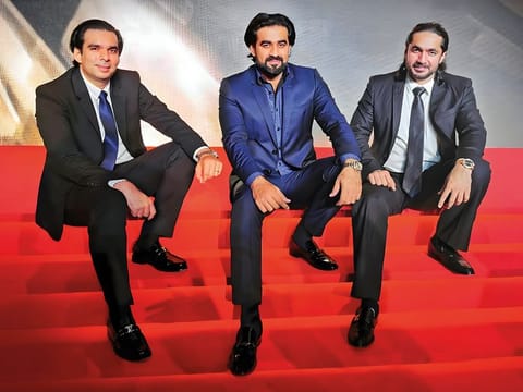 From left: Saad Haq, Group CEO, H&S Group; Fahaad Haq, CEO, H&S Real Estate, and Emad Haq, Vice-Chairman, H&S Group