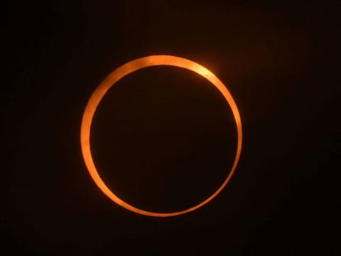 The "ring of fire" eclipse is pictured from Puerto San Julian, Santa Cruz Province, Argentina.