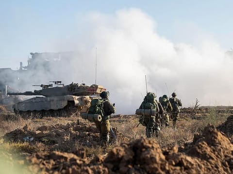 This handout picture released by the Israeli army on October 3, 2024, shows Israeli troops operating on the ground in the Gaza Strip amid the continuing war between Israel and Hamas. 