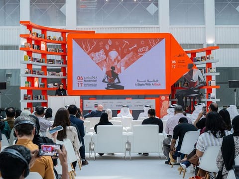 During the press conference about the book fair at Sharjah Book Authority on Monday