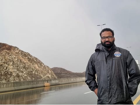 Indian expat Muhammed Sajjad KP, popularly known as the 'UAE Weatherman' on social media.