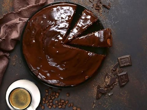 Indulge in decadence: Chocolate cake with coffee ganache 