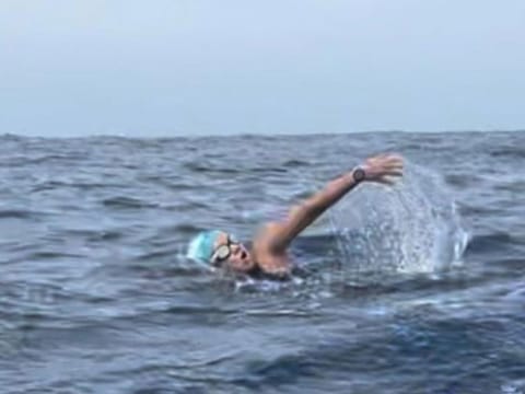 Dubai-based Keisha Pais swam the rough waters of the Bonifacio Strait, between Italy and France, to support children with cancer in the UAE.