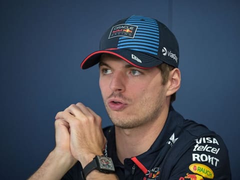 Red Bull Racing's Dutch driver Max Verstappen speaks during an interview in Mexico. The three-time champion faces backlash for his dangerous driving.