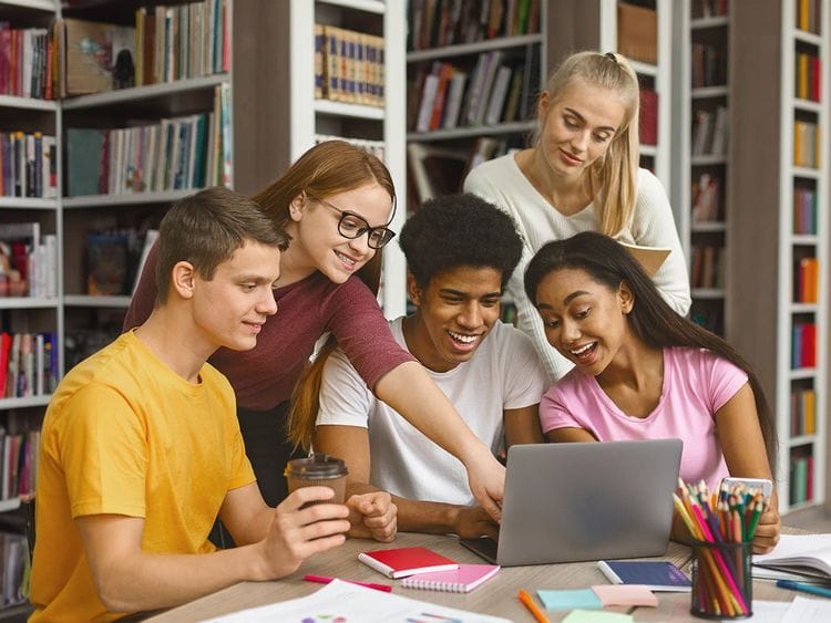 Stock pic of university students
