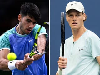 Carlos Alcaraz (left) and Jannik Sinner.