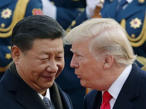 Chinese President Xi Jinping with US President Donald Trump. File photo