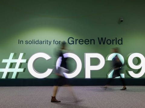 Attendees at the COP29 climate conference in Baku, Azerbaijan