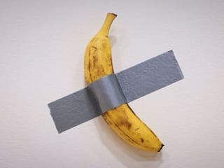The duct-taped banana sells for $6.2 million at Sotheby's in New York