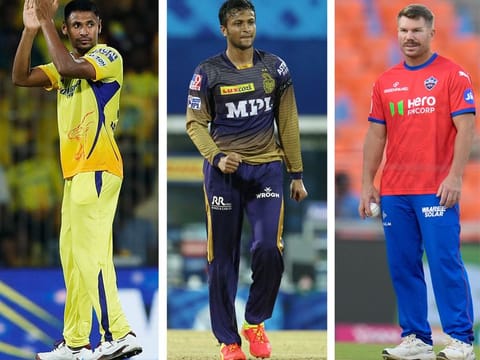 From left: Mustafizur Rahman, Shakib Al Hassan and David Warner.