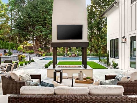Outdoor televisions add more entertainment options to any exterior living space.