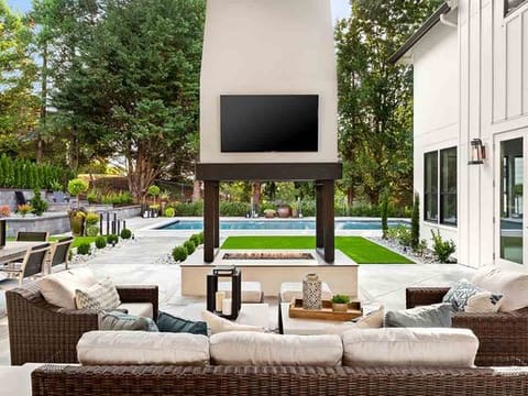 Outdoor televisions add more entertainment options to any exterior living space.