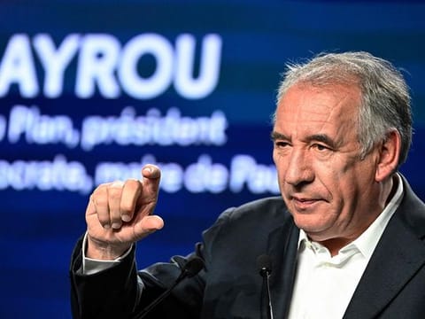 French centrist Mouvement Democrate (MoDem) party's leader Francois Bayrou speaks during MoDem's summer university meeting in Guidel, western France, on September 25, 2022. Emmanuel Macron named François Bayrou as French Prime Minister, the Elysee presidential Palace announced on December 13, 2024. 