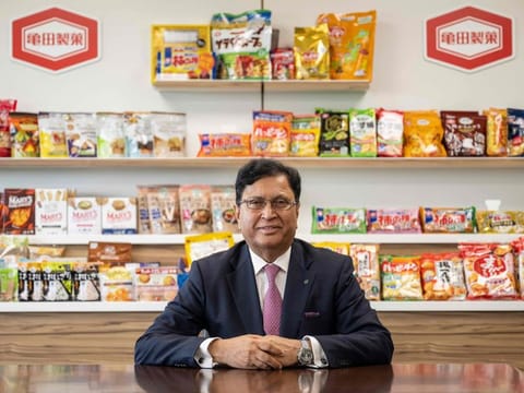 Lekh Juneja, chairman and CEO of Kameda Seika, at the company's headquarters in Niigata city, Niigata prefecture. The Indian-born head of one of Japan's most famous snack brands has warned that the country must change its mindset and admit more immigrants to get the economy back to the glory of its boom years.  