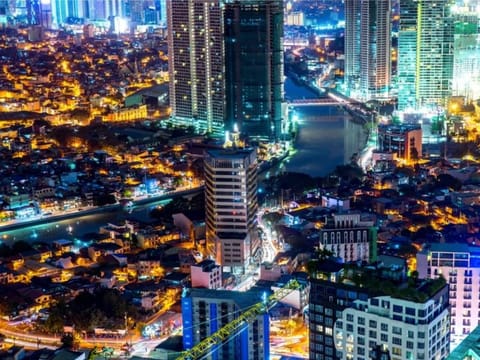 A night view of Manila, the Philippine capital.