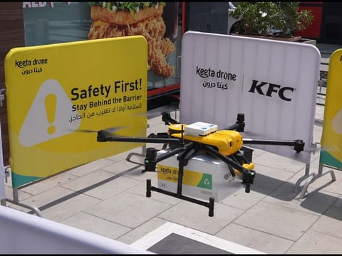 File picture of drone delivery routes marked out for the Keeta services in Dubai Silicon Oasis. 