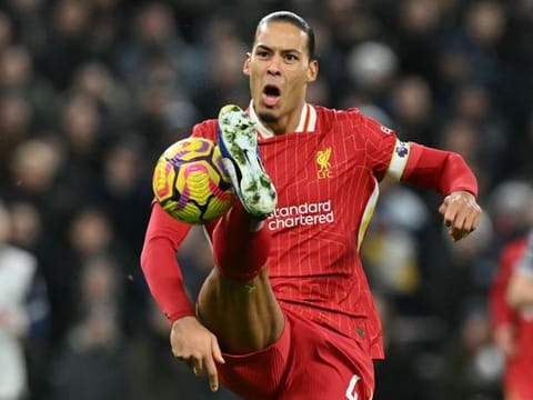 Liverpool's Dutch defender Virgil van Dijk in action during the English Premier League football match against Tottenham Hotspur on December 22.