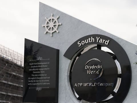 The South Yard expansion at the Drydocks World facility in Dubai spreads across 75,000 square metres. 