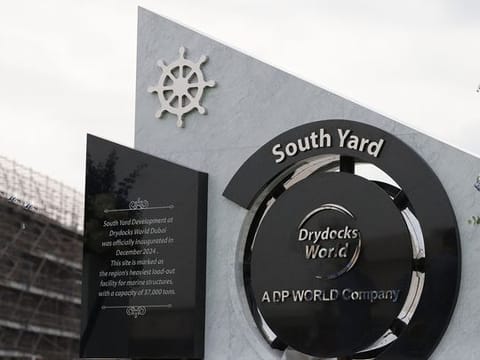 The South Yard expansion at the Drydocks World facility in Dubai spreads across 75,000 square metres. 