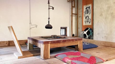 Just like in traditional Japanese homes, Irori table in Kokoro is a sacred place where tea is made and food is cooked 