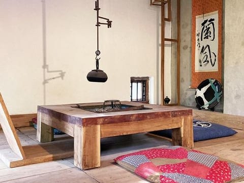 Just like in traditional Japanese homes, Irori table in Kokoro is a sacred place where tea is made and food is cooked 