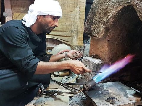 Abdulrahman Abood Ahmad bin Nahaira is keeping the art of khanjar making alive. 