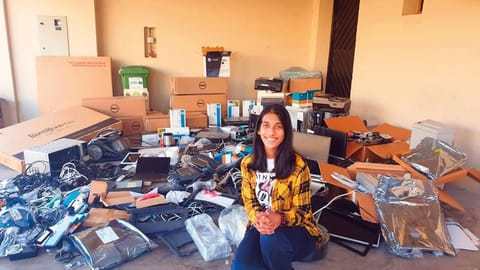 Riva has been cleaning up and recycling e-waste with the help of student volunteers since 2017 
